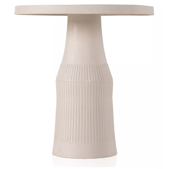 Felix Round Cast Iron End Table Nude