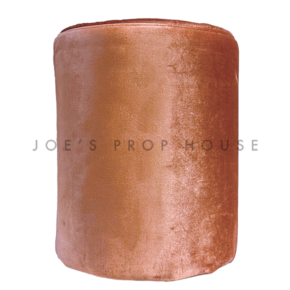 NEW Selma Round Velvet Ottoman Rosé/Peach