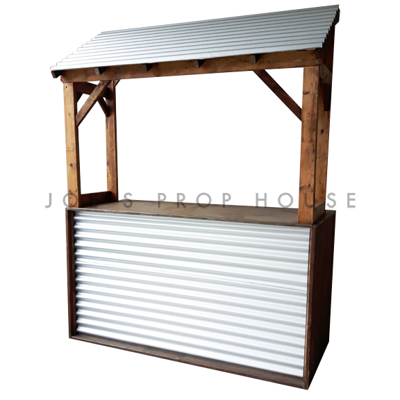 Corrugated Bar w/Corrugated Metal Awning L6ft