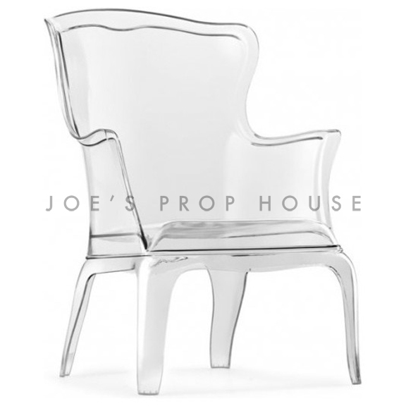 Jules Queen Armchair Clear White Cushion