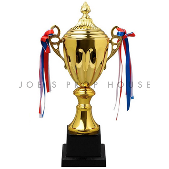 Gold Cup Trophy with Ribbons H11.5in