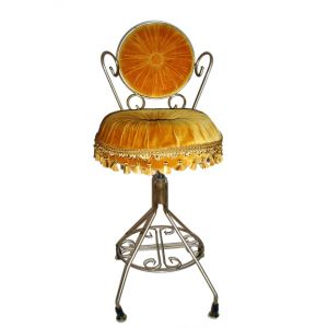 Vivian Vanity Velour Chair Gold