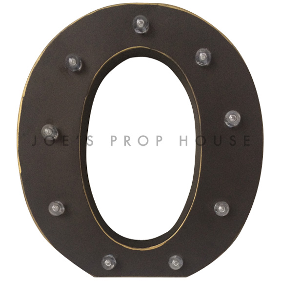 12in Charcoal Metal Marquee Letter O