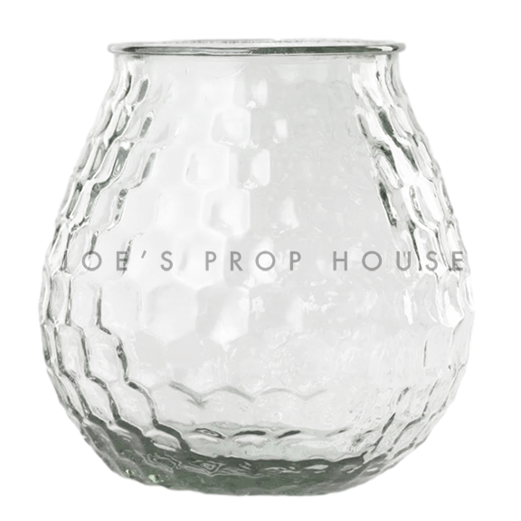 Bubble Clear Glass Bud Vase