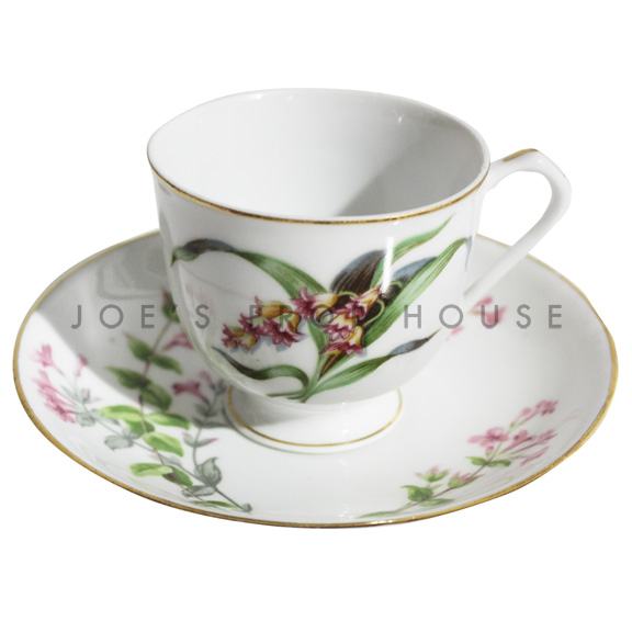 Tasse à thé et soucoupe florale Valia