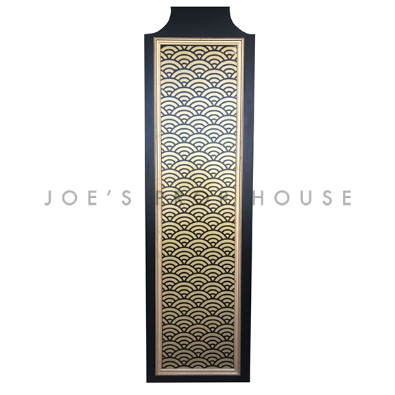 Trio Deco Self-Standing Side Panel W2ft x H7ft Black + Gold