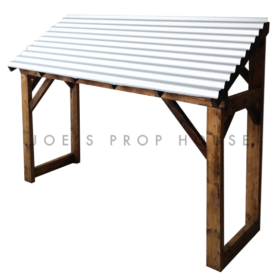 Corrugated Metal Awning Structure