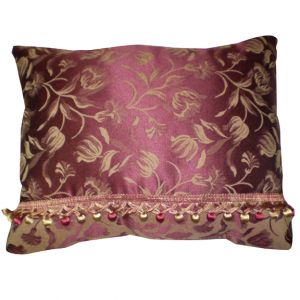 Red and Gold Rectangular Pillow w/ tassels