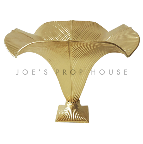 Tulip Metal Pedestal Vase Gold