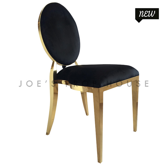 Versailles Black Velour Dining Chair