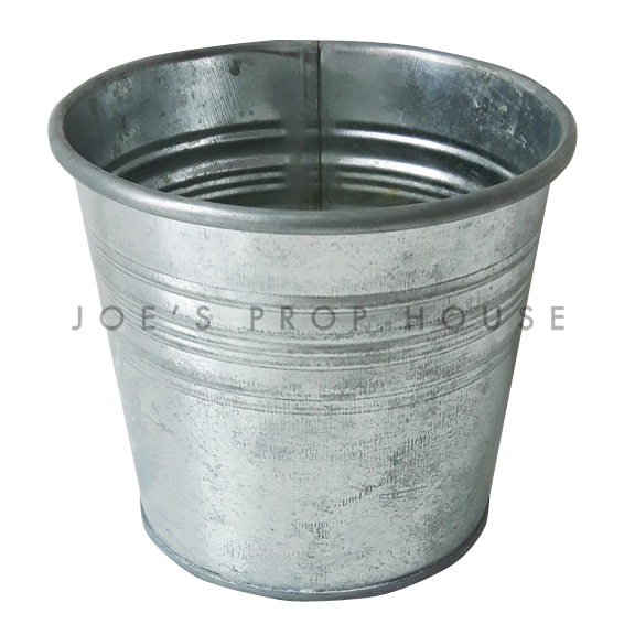 Short Galvanized Metal Bucket Small