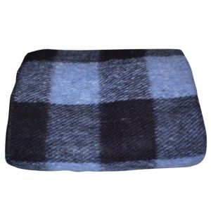 Blue Buffalo Plaid Wool Blanket