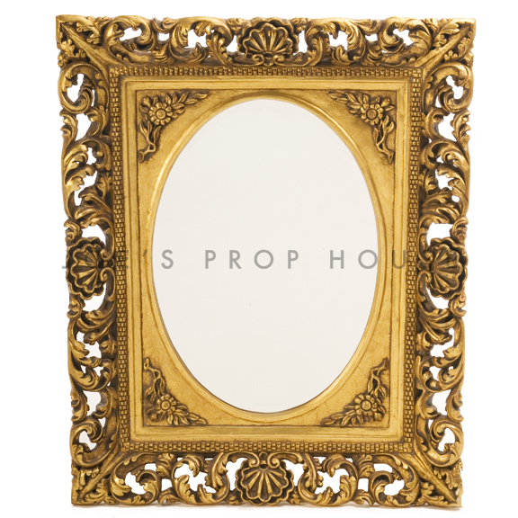 Oval Rococo WALL Mirror Gold