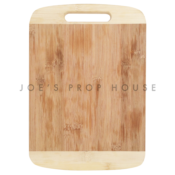 Two-Tone Bamboo Serving Board w/Cutout Handle