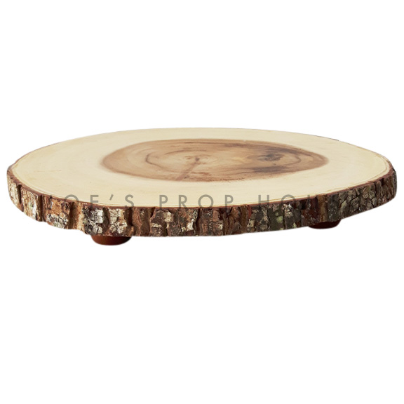 Round Tree Slice Cake Stand D13in