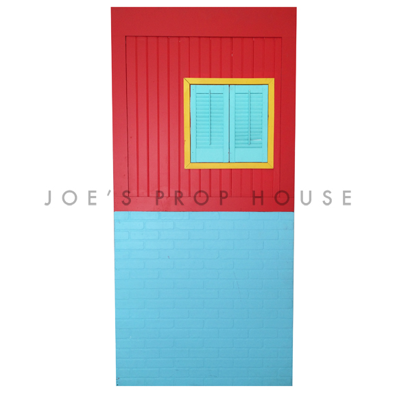 Self-Standing Rainbow Rowhouse Wall No.1 W4ft x H8ft