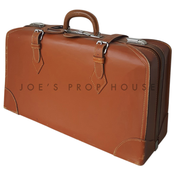 Godfreid Leather Suitcase Moka