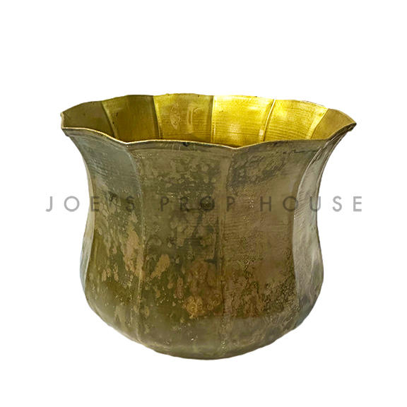 Aged Brass Bulb Planter SMALL