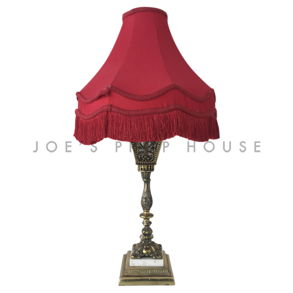 Lampe de table à franges corset rouge gingembre
