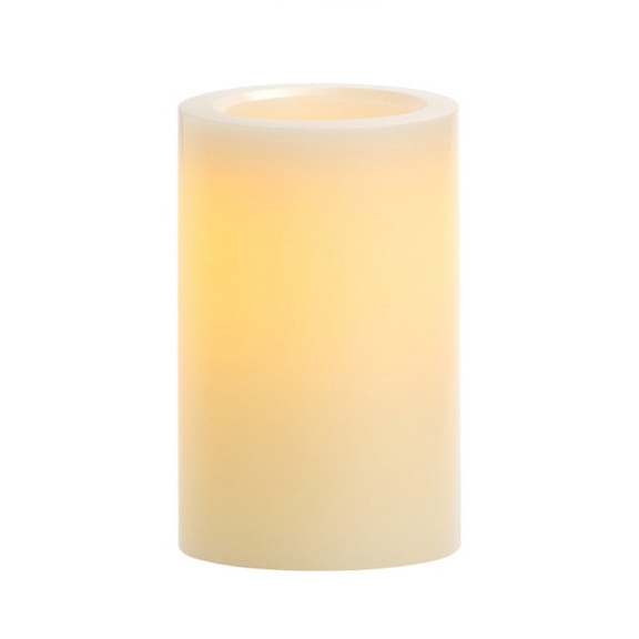 LED Ivory Pillar Candles H6in