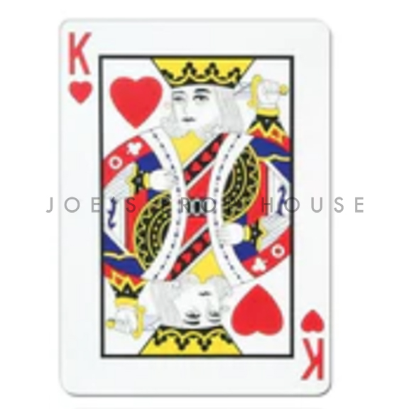 King of Hearts Giant Cardboard Playing Card H17.5in