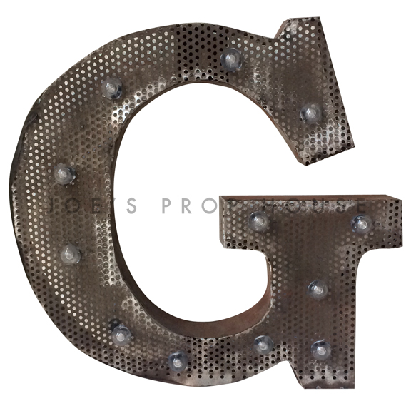 12in Perforated Metal Marquee Letter G