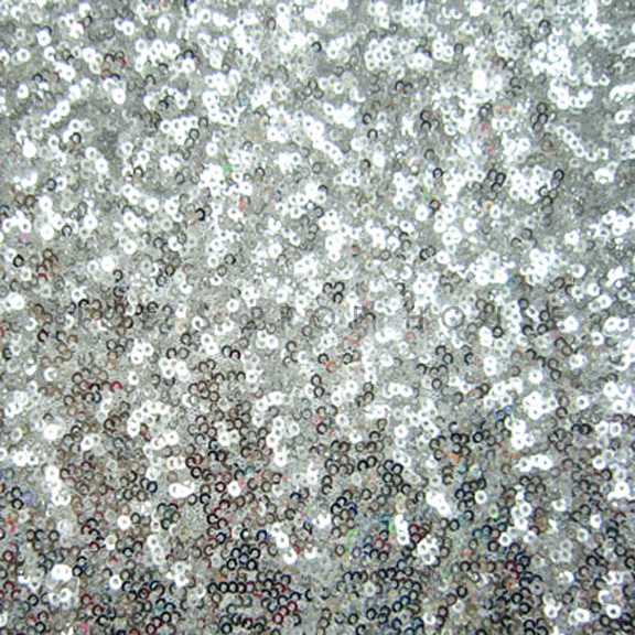 Silver Caviar SEQUINS Tablecloth Round 132in