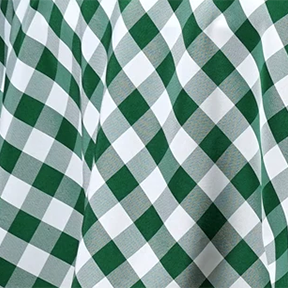 Green + White Checkered Tablecloth Square 54in x 54in