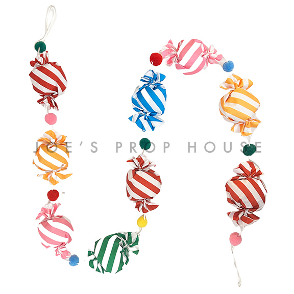 Colorful Stripe Candy Garland L6ft