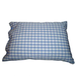 White & Blue Checkered Pillow 24in x 18in