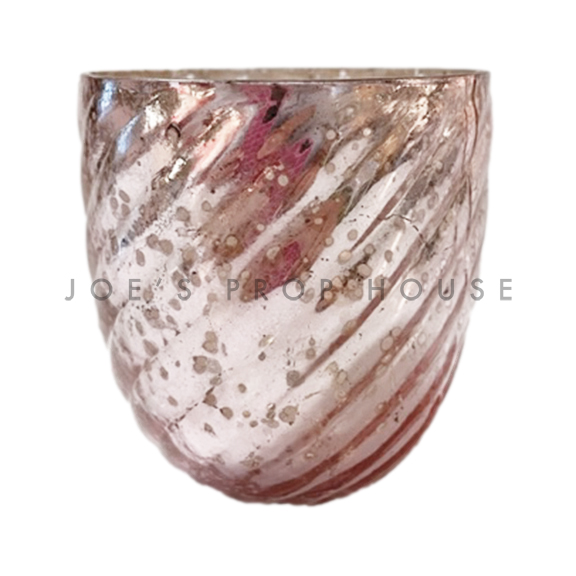 Ellia Blush Glass Mercury Glass Votive Cups