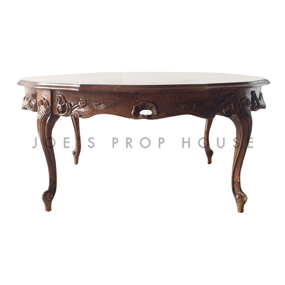 Belma Round Floral Coffee Table Brown