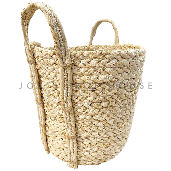 Natural Braided Seagrass Basket w/Handles