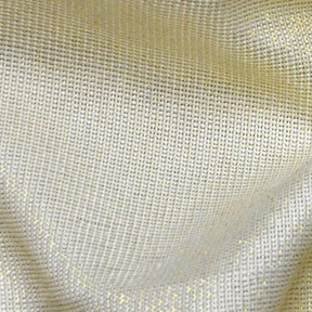 Ivory + Gold Metallic Thread VINTAGE LINEN Tablecloth Rectangular 96in x 156in