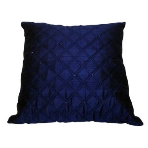 Square Blue Diamond Pattern Pillow