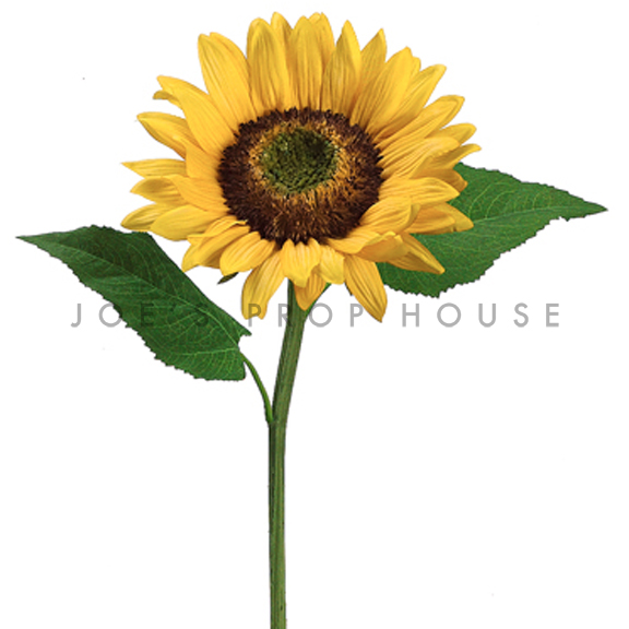 Artificial Long Stem Sunflower Yellow