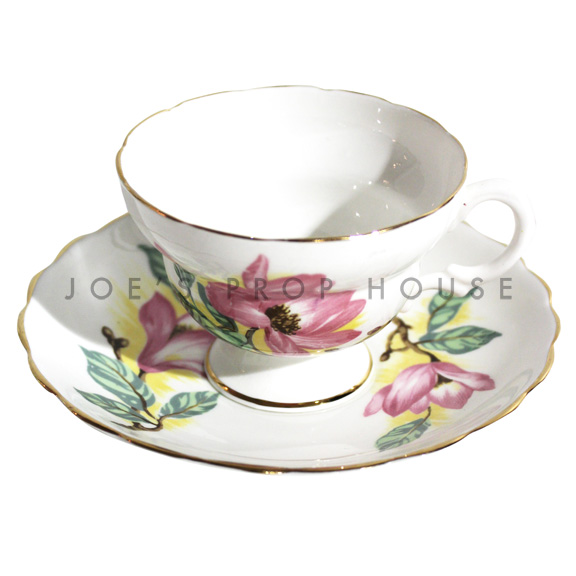 Georgia Floral Teacup and Saucer