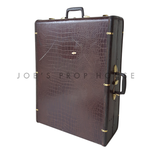 Bennett Hardshell Croc Wardrobe Suitcase Brown LARGE