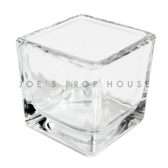 Small Square Clear Glass Votive Cups