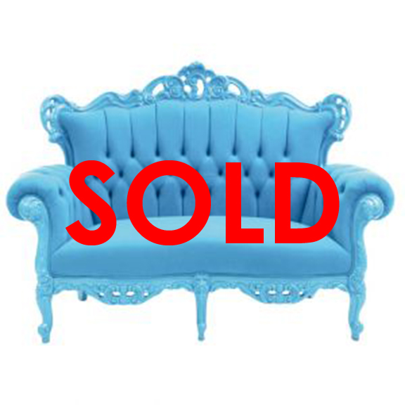 BUY ME / USED ITEM $950.00 each Turquoise Baroque Loveseat 
