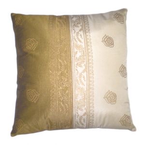 Square Pillow Gold/ Cream