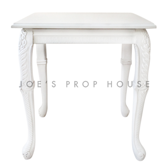 Square Baroque Top Cocktail Table White