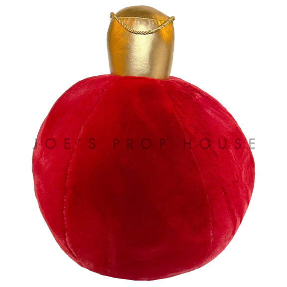 Giant Red Plush Christmas Ball Ornament H22in