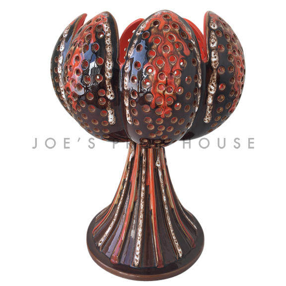 Split Petal Pottery Glaze Table Lamp