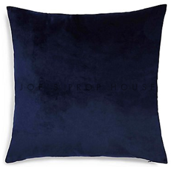 Navy Blue Velvet Accent Pillow