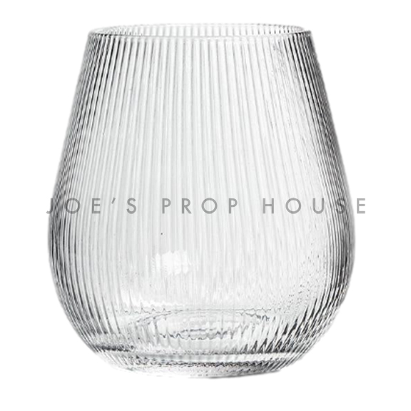 Olsula Clear Ribbed Glass Vase