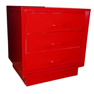  Red Retro Accent Nightstand