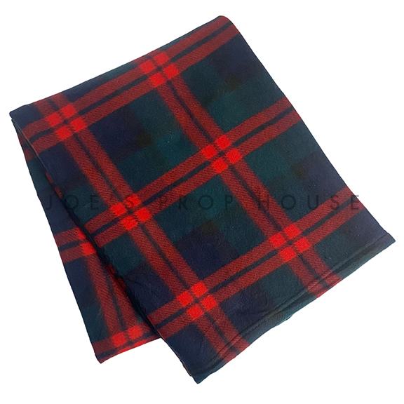 Gregory Red Blue Green Plaid Fleece Blanket W50in x L60in