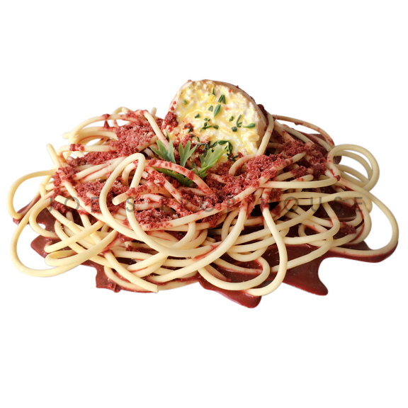 Meat Sauce Spaghetti w/Garlic Bread Food Prop