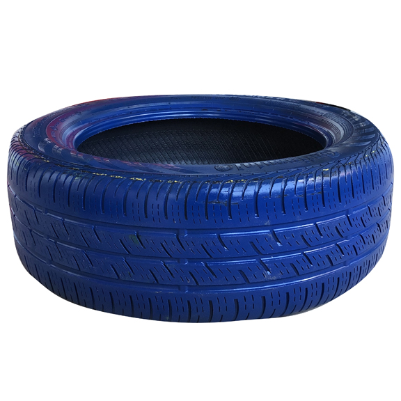 Blue Painted Tire